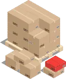 boxes of goods
