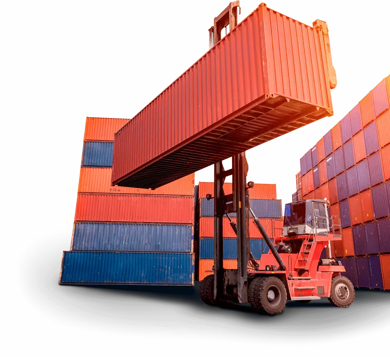 containers loading at port
